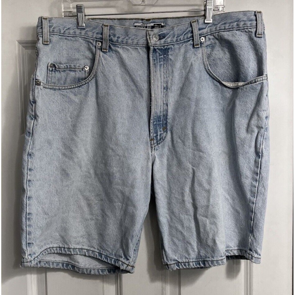 Vtg‎ GAP Jean Shorts Mens 38 Baggy Fit 9" Button Fly Y2K 90s Denim Made in USA